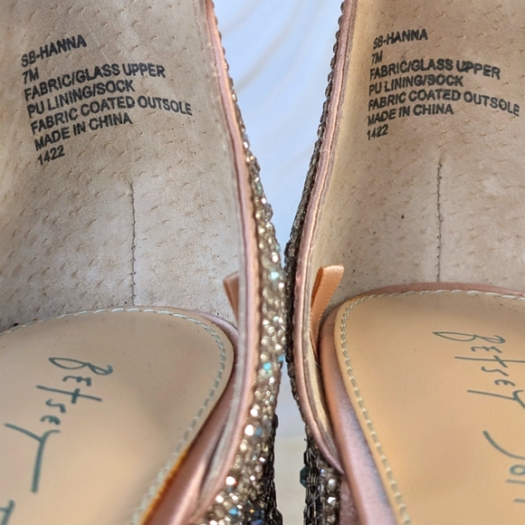 NWOB Betsey Johnson Rhinestone Crystal Block Heel Sandals - Hanna - Picture 11 of 12